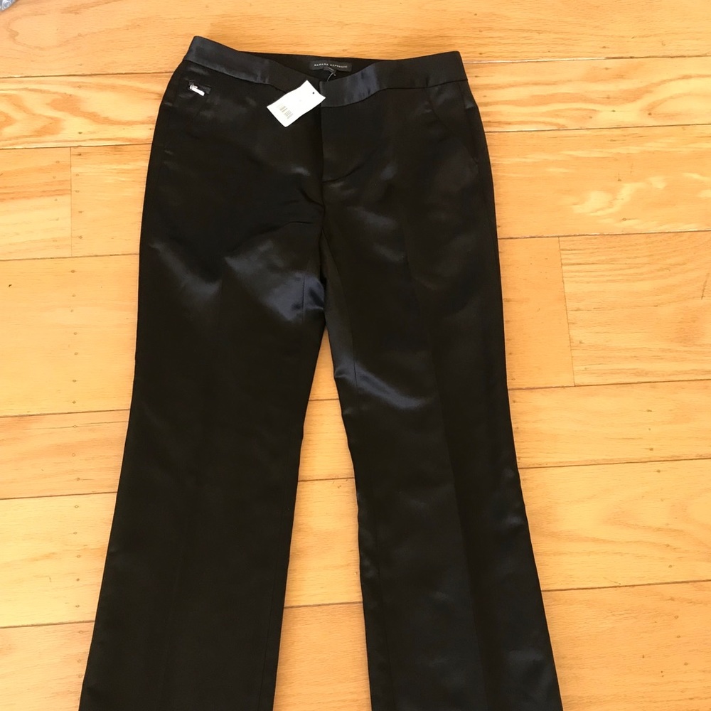 NWT Banana Republic satiny black trousers - 4